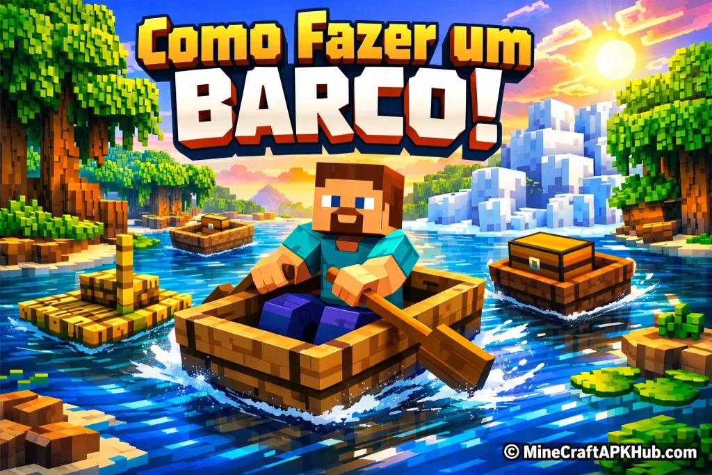 Como Fazer um Barco no Minecraft Fácil e Rápido